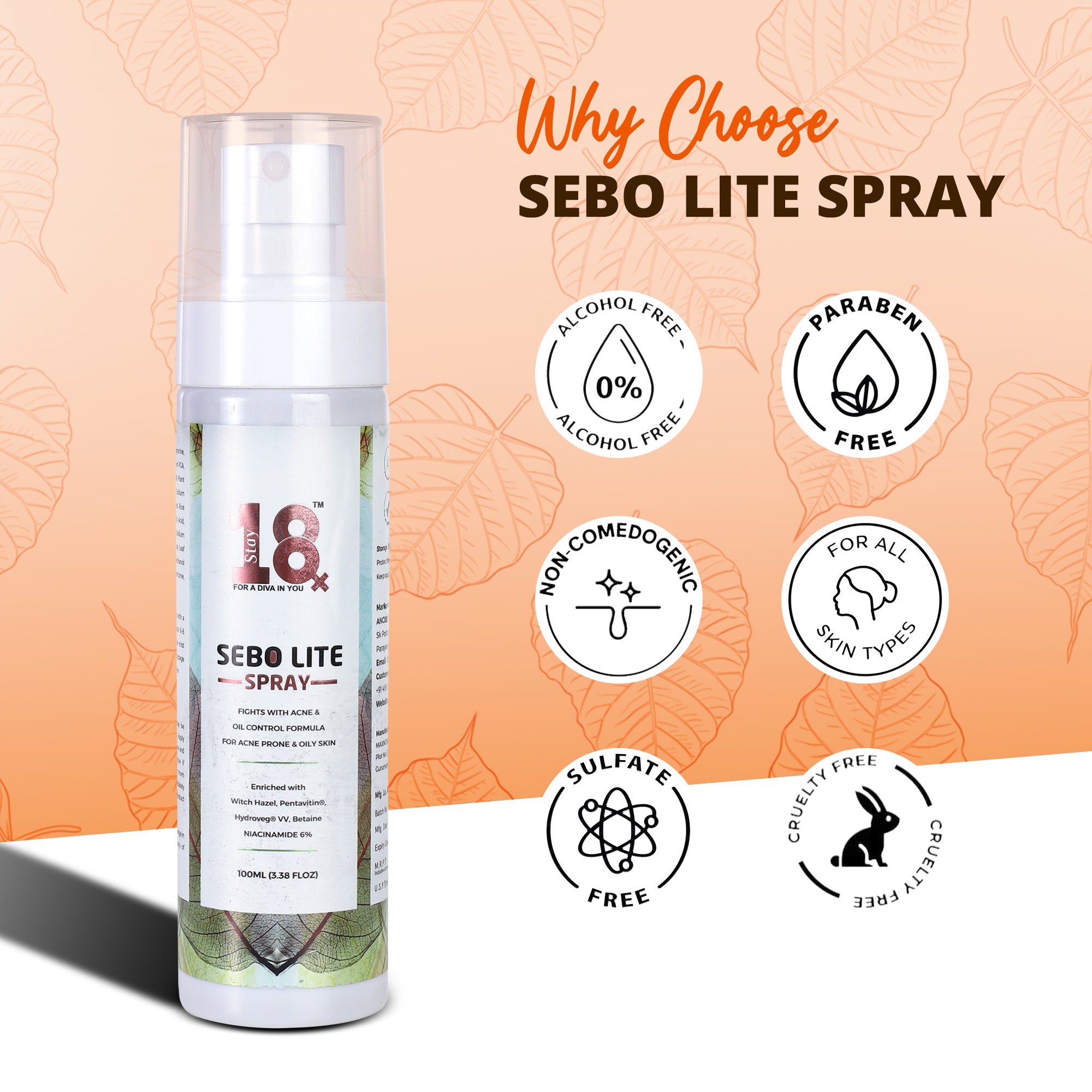 Sebo Lite Oil Control Spray for Acne-Prone and Oily Skin