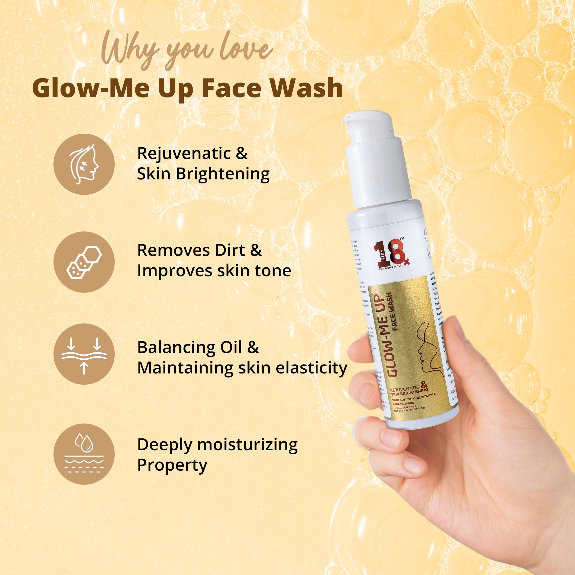 Glow Me Up Brightening Face Wash for Clean and Radiant Skin