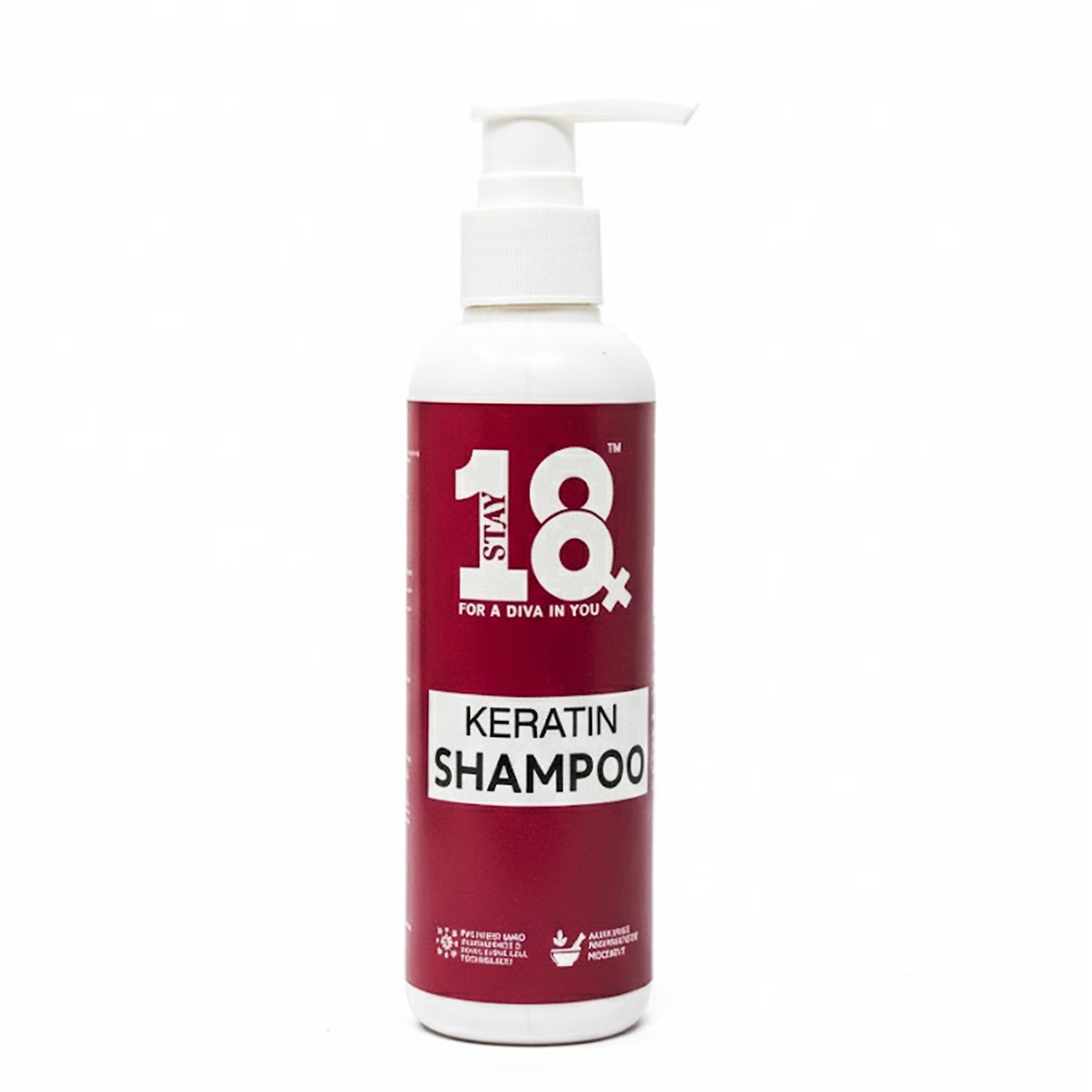 STAY 18 Keratin Shampoo for Smooth, Shiny, and Strengthened Hair