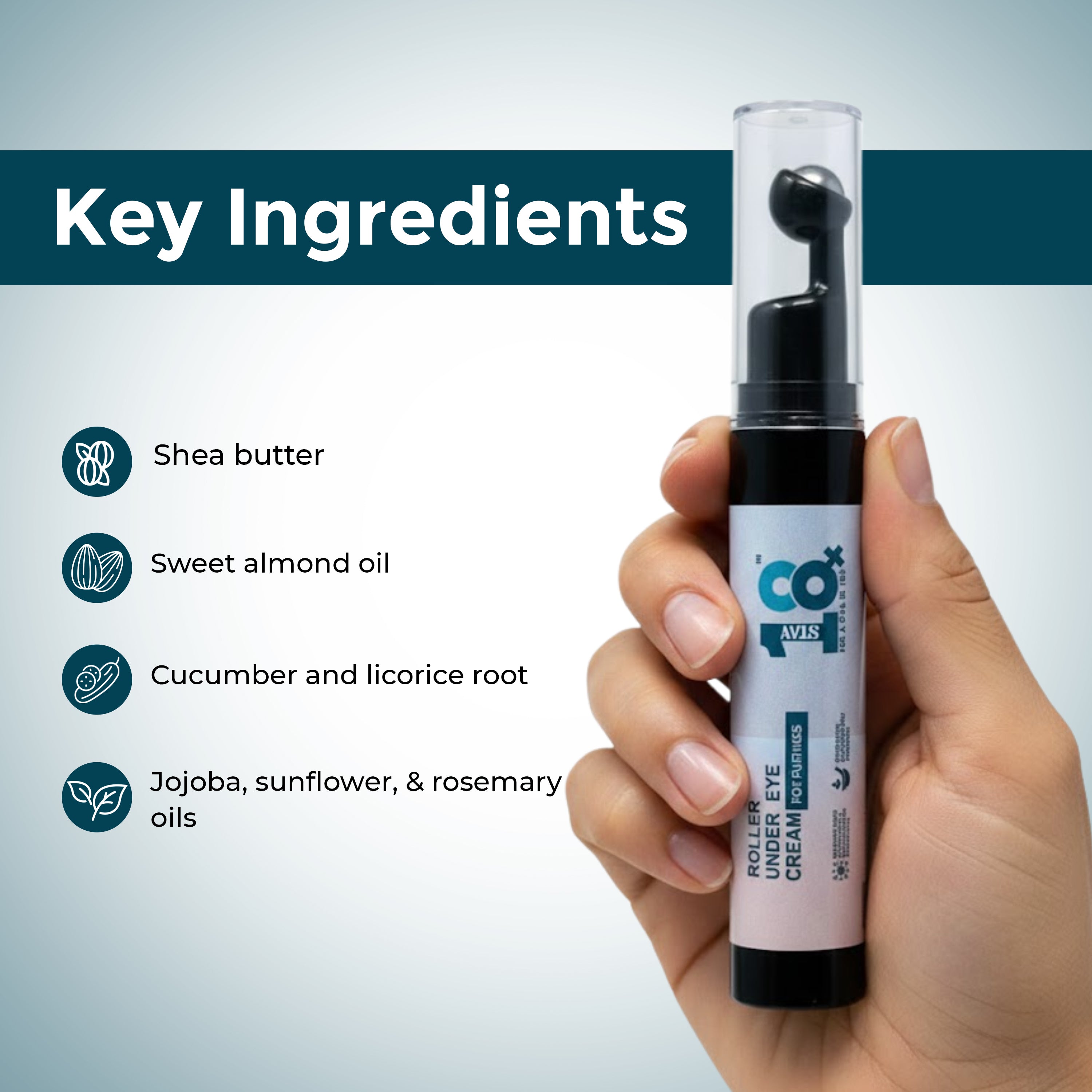 STAY 18 Under Eye Roller Cream for Puffiness and Dark Circles