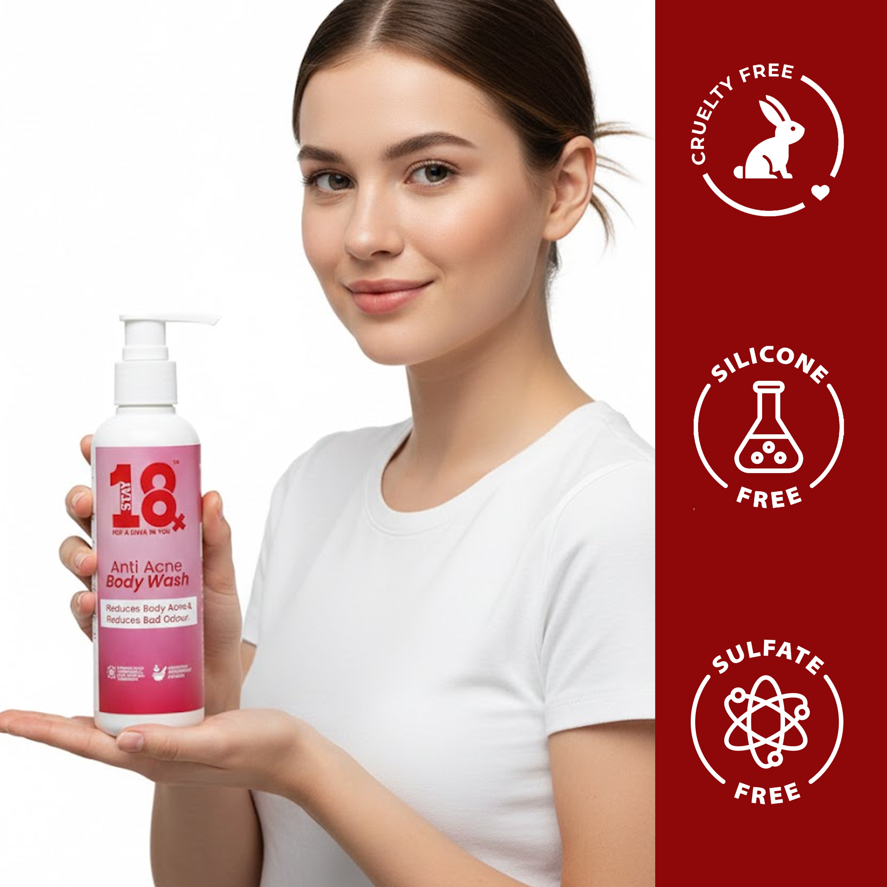 STAY 18 Anti Acne Body Wash for Clear and Nourished Skin