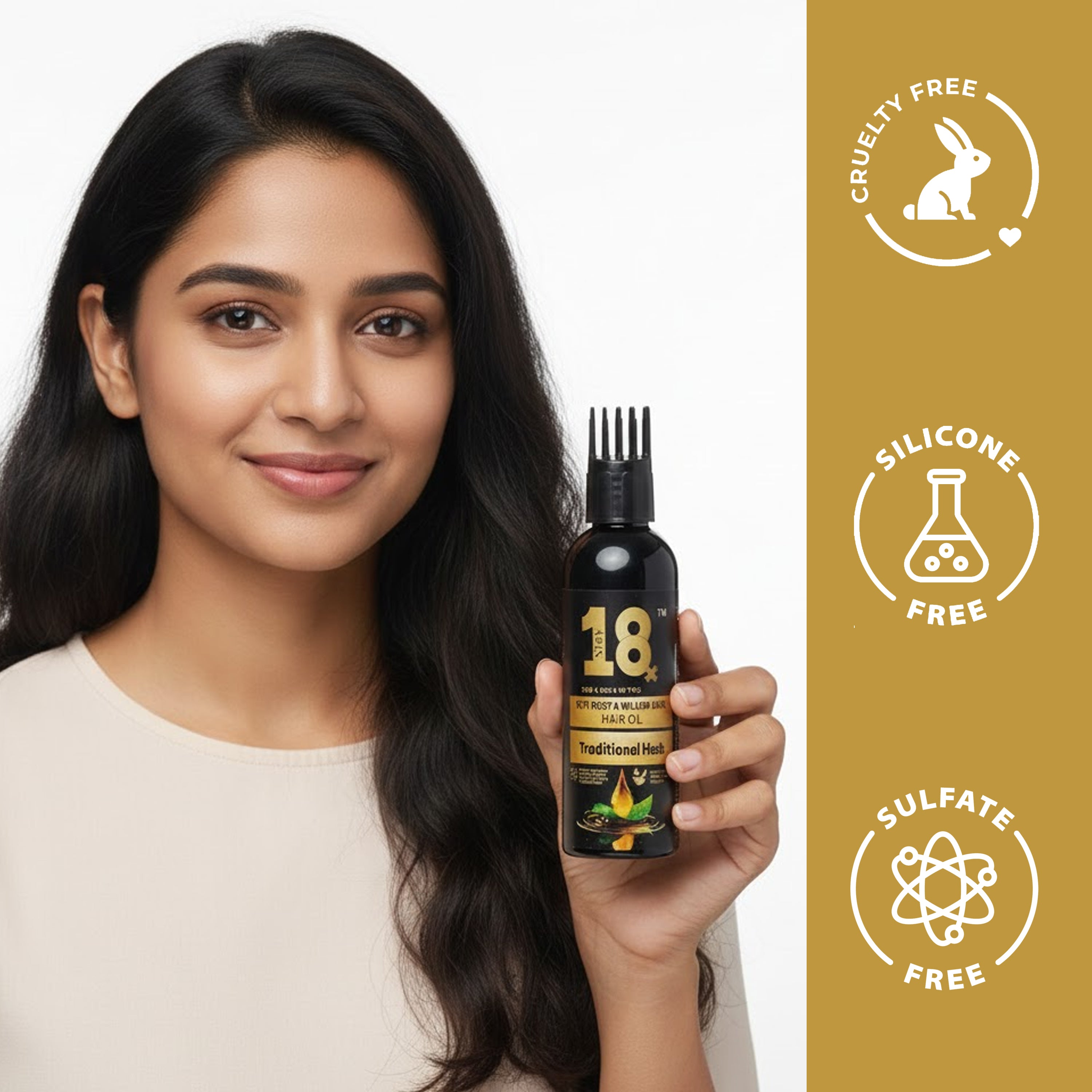 STAY 18 Foti Root & Willow Bark Herbal Hair Oil for Growth and Strength