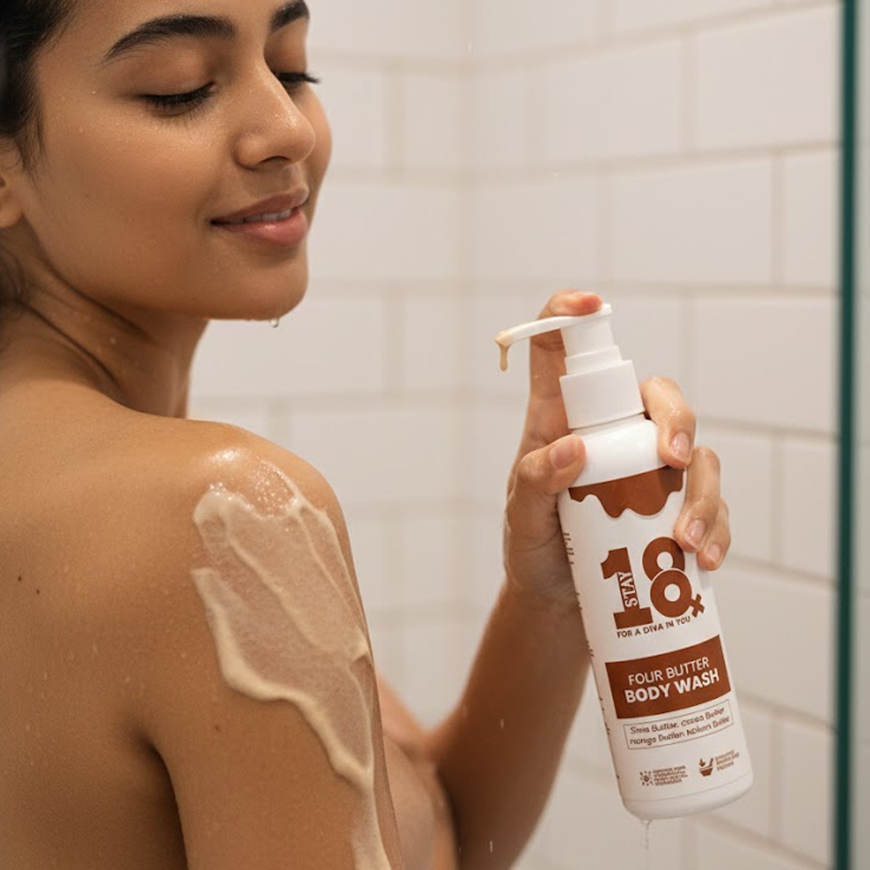 STAY 18 Four Butter Body Wash for Soft, Hydrated, and Smooth Skin